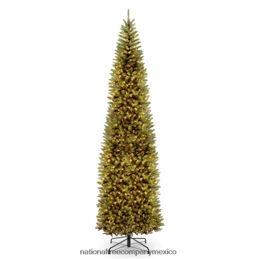 árboles | mx National Tree Company árbol de Navidad delgado artificial preiluminado, verde, abeto Kingswood, luces blancas, incluye soporte, 10 pies 8JB84J34