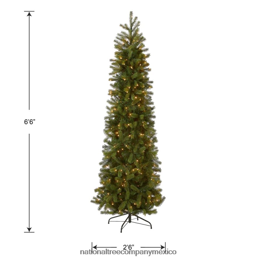 árboles | mx National Tree Company árbol de Navidad artificial delgado preiluminado 'feel real', verde, abeto douglas, luces blancas, incluye soporte, 6.5 pies 8JB84J66