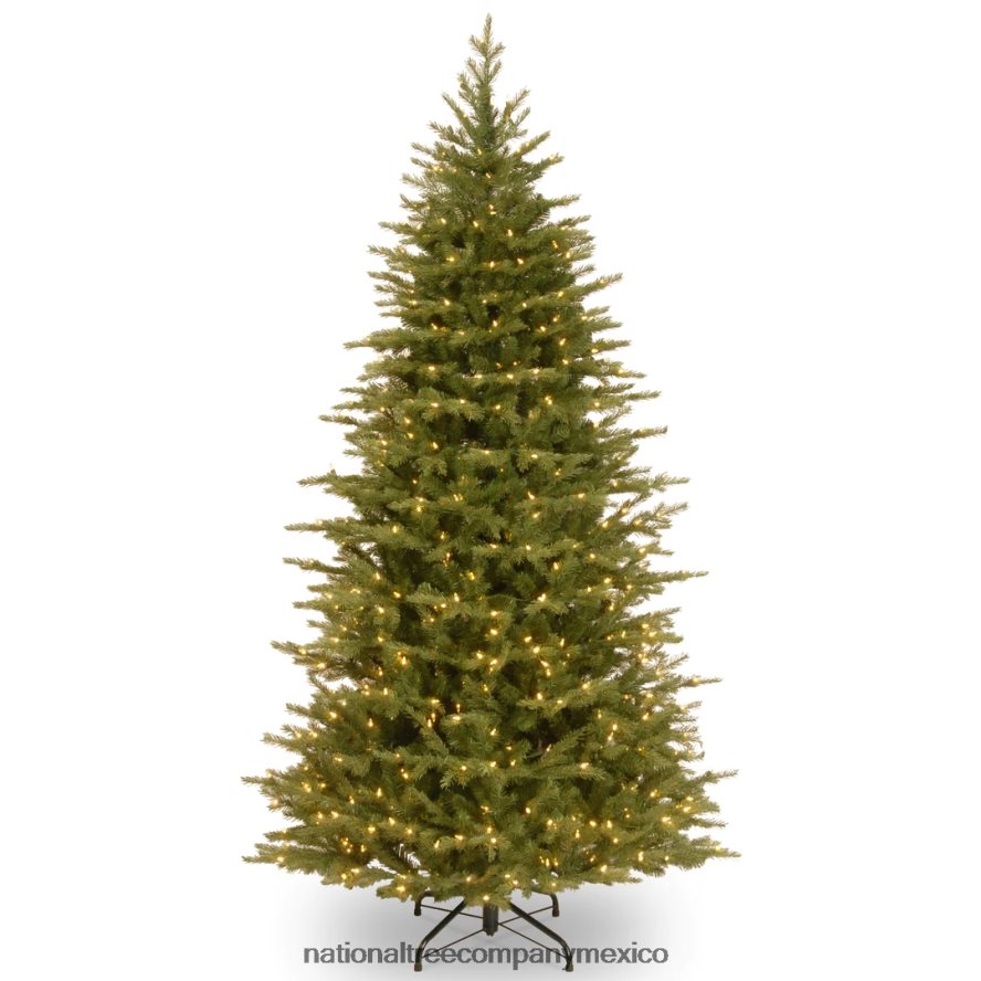 árboles | mx National Tree Company árbol de Navidad artificial delgado preiluminado 'feel real', verde, abeto nórdico, luces blancas, incluye soporte, 6,5 pies 8JB84J122