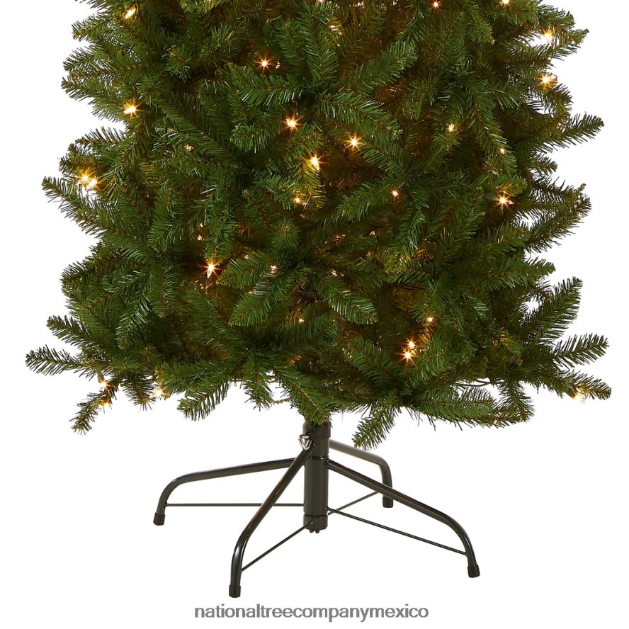 árboles | mx National Tree Company árbol de Navidad artificial delgado preiluminado, verde, abeto Kingswood, luces claras, incluye soporte, 6.5 pies 8JB84J69