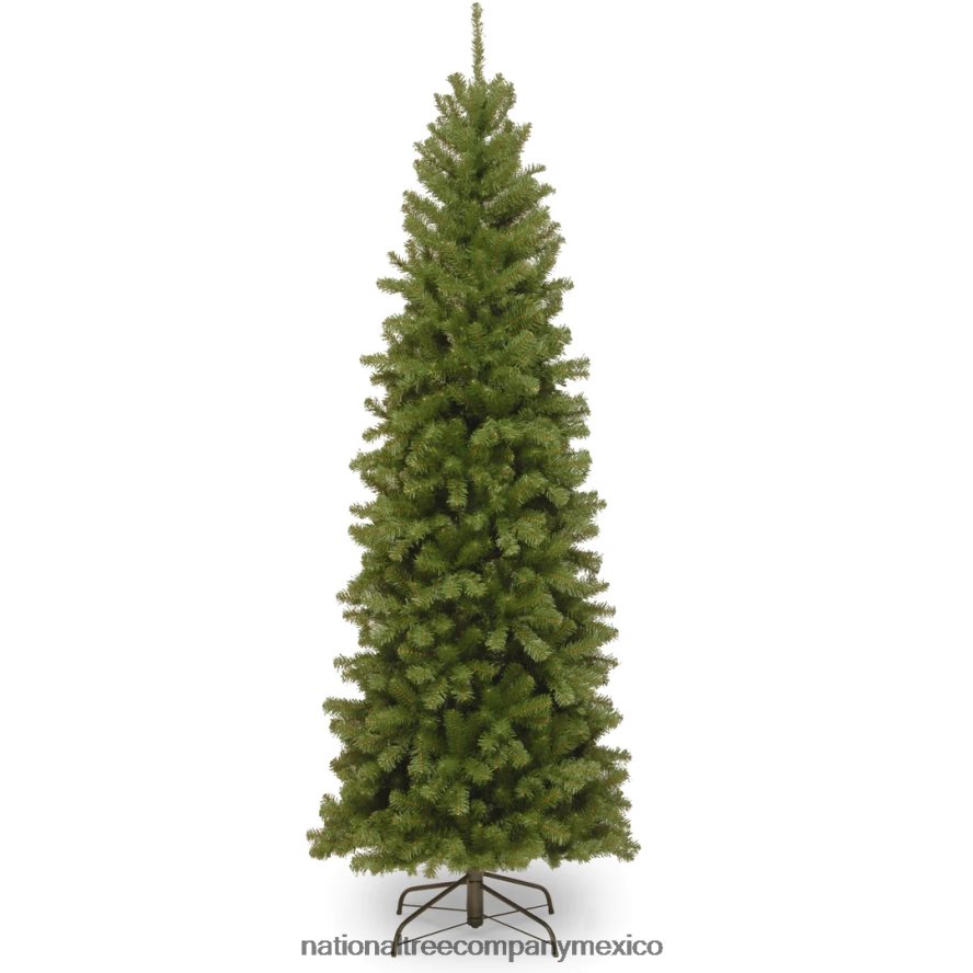 árboles | mx National Tree Company árbol de Navidad artificial delgado, verde, abeto del valle norte, incluye soporte, 6 pies 8JB84J157