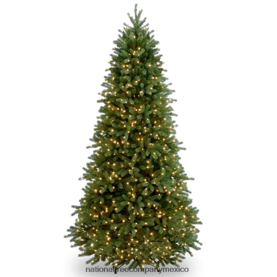 árboles | mx National Tree Company árbol de navidad artificial delgado preiluminado, verde, abeto fraser, 'feel real', luces blancas, incluye soporte, 6.5 pies 8JB84J30