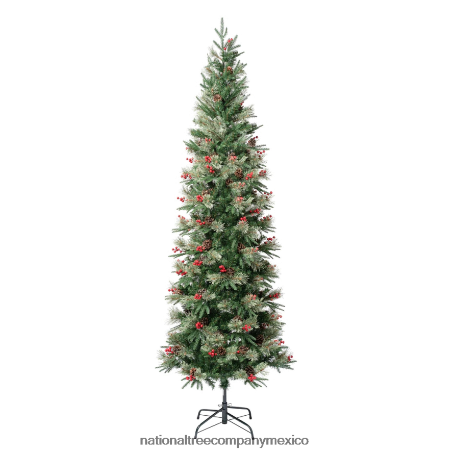 árboles | mx National Tree Company First Traditions Árbol de Navidad delgado de pino azul de Virginia con ramas con bisagras, 7,5 pies 8JB84J180