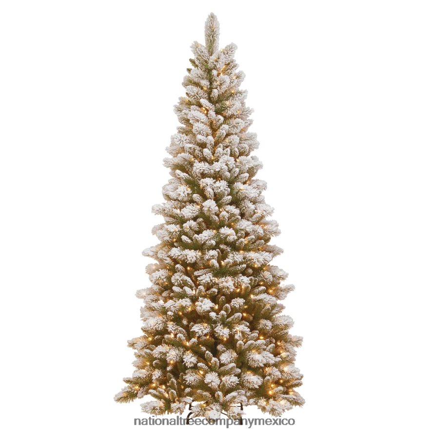 árboles | mx National Tree Company Pino delgado Westwood nevado de 7,5 pies con luces claras 8JB84J103