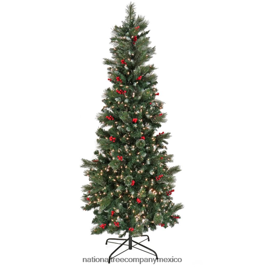 árboles | mx National Tree Company Árbol con bisagras de lápiz de alondra artificial preiluminado de 9 pies, 900 luces claras - ul 8JB84J201