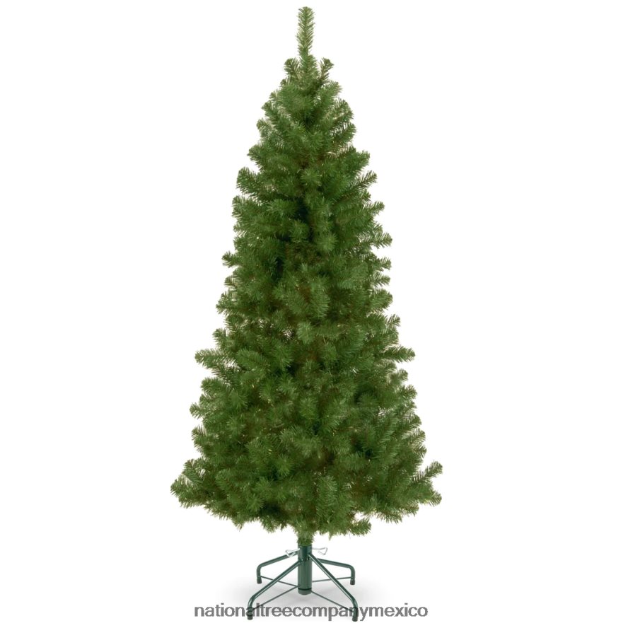 árboles | mx National Tree Company árbol de Navidad artificial, abeto grande canadiense, verde, luces blancas, incluye base de metal, 7,5 pies 8JB84J152