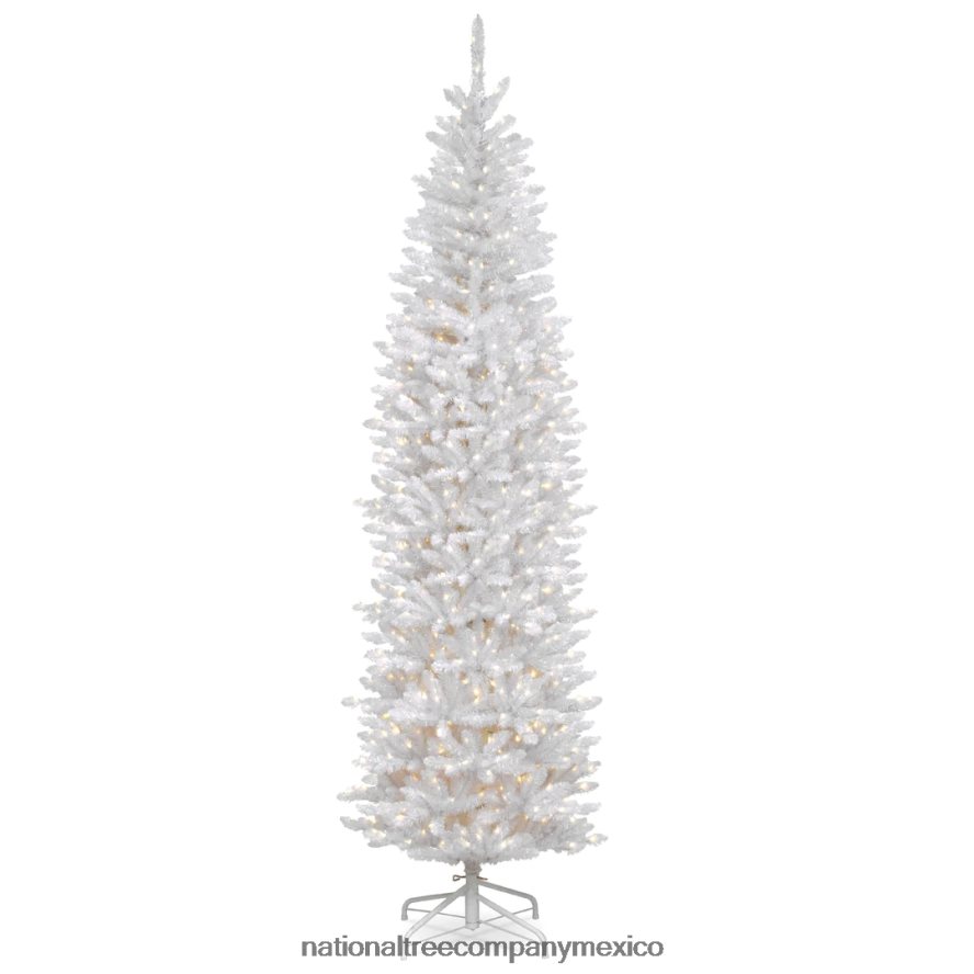 árboles | mx National Tree Company árbol de Navidad artificial delgado preiluminado, blanco, abeto Kingswood, luces blancas, incluye soporte, 7,5 pies 8JB84J135