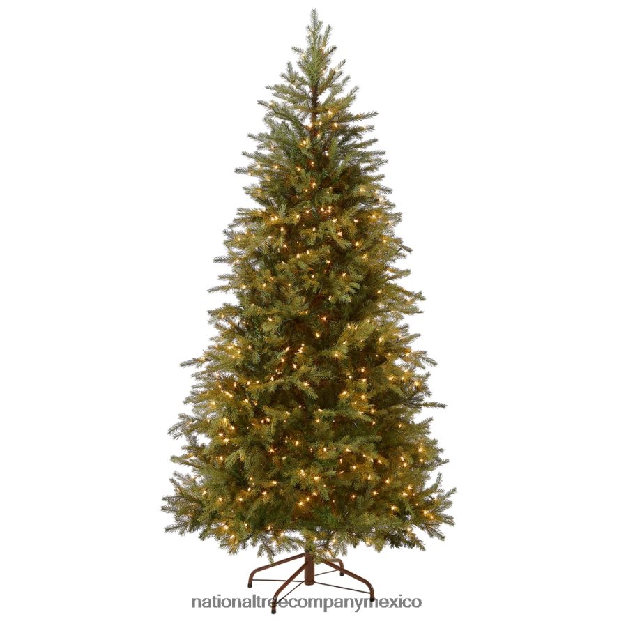 árboles | mx National Tree Company árbol de Navidad artificial delgado preiluminado 'feel real', verde, abeto nórdico, luces blancas, incluye soporte, 7,5 pies 8JB84J9