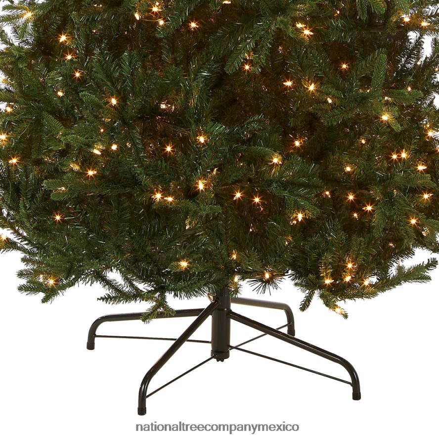 árboles | mx National Tree Company árbol de Navidad artificial delgado preiluminado 'feel real', verde, abeto tiffany, luces blancas, incluye soporte, 9 pies 8JB84J139