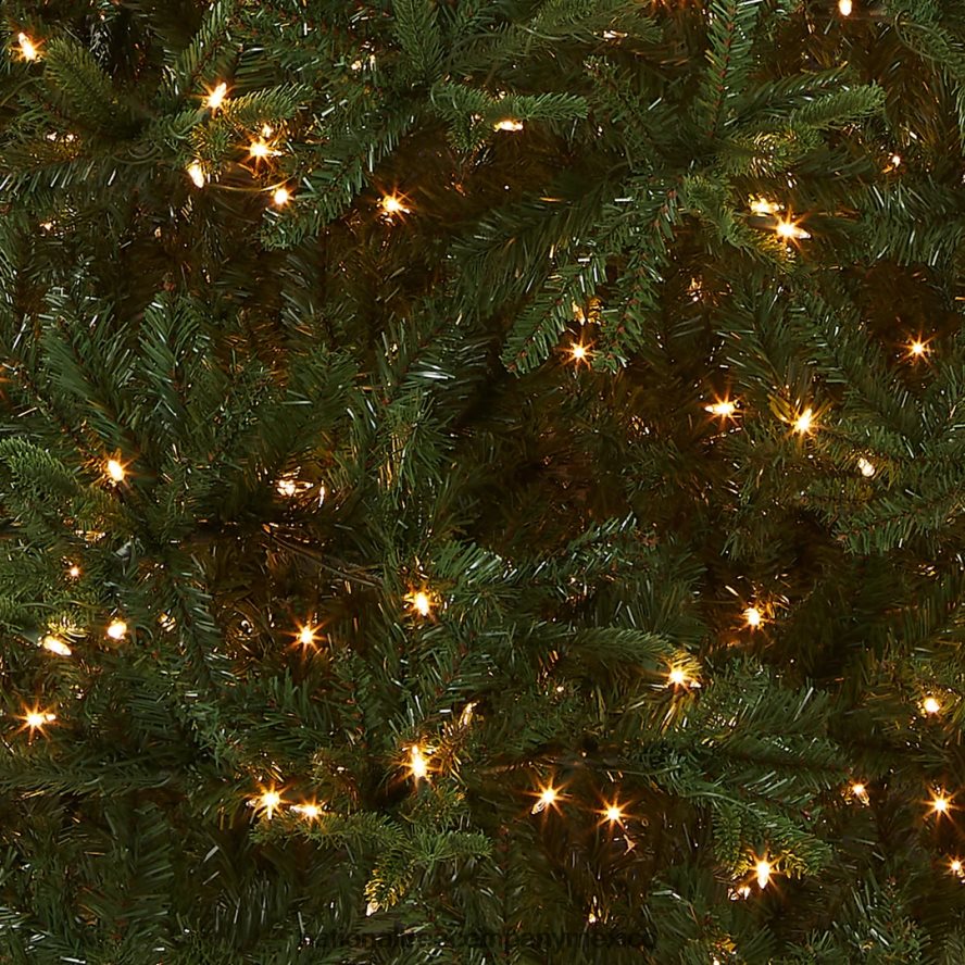 árboles | mx National Tree Company árbol de Navidad artificial delgado preiluminado 'feel real', verde, abeto tiffany, luces blancas, incluye soporte, 9 pies 8JB84J139