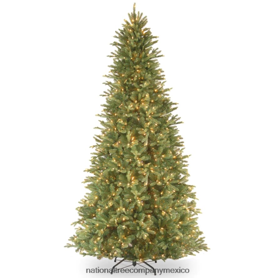 árboles | mx National Tree Company árbol de Navidad artificial delgado preiluminado 'feel real', verde, abeto tiffany, luces blancas, incluye soporte, 9 pies 8JB84J139