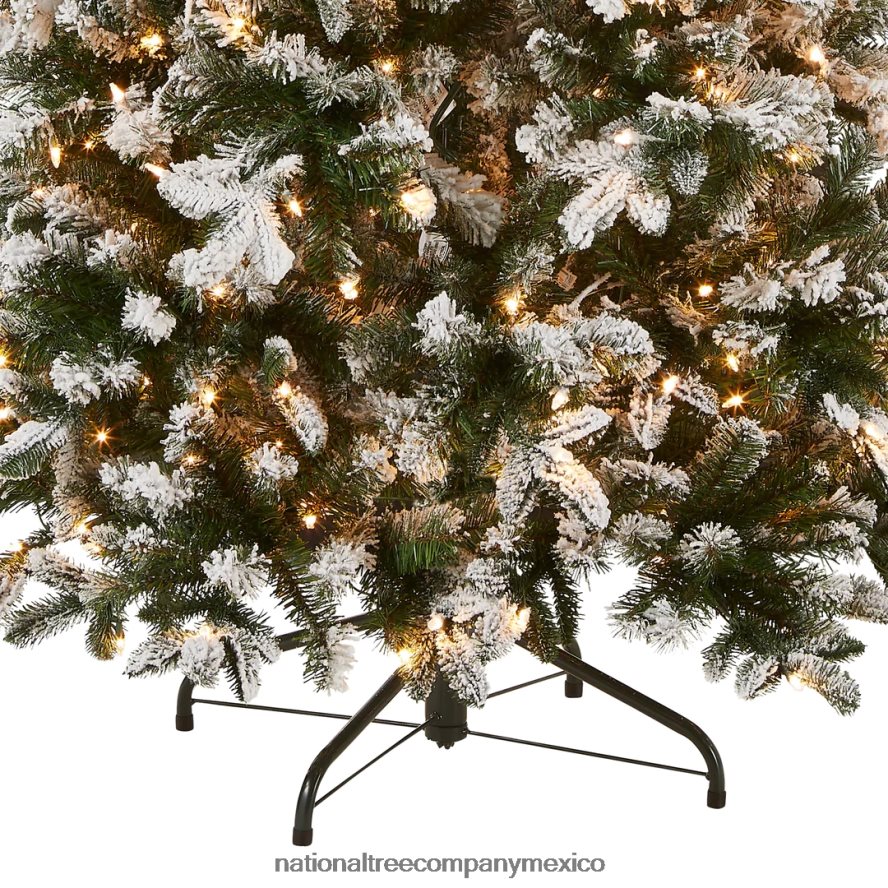 árboles | mx National Tree Company árbol de Navidad artificial preiluminado 'feel real', abeto Everest, luces verdes, blancas, incluye soporte, 7,5 pies 8JB84J128