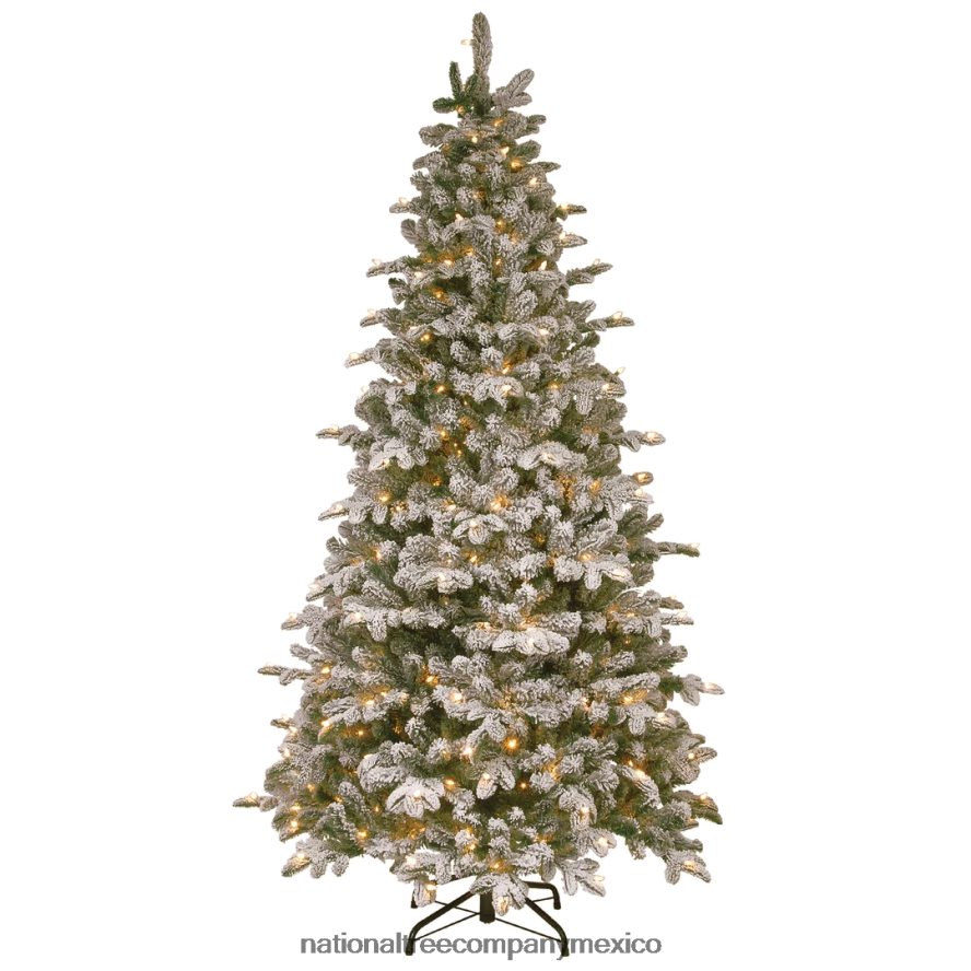 árboles | mx National Tree Company árbol de Navidad artificial preiluminado 'feel real', abeto Everest, luces verdes, blancas, incluye soporte, 7,5 pies 8JB84J128