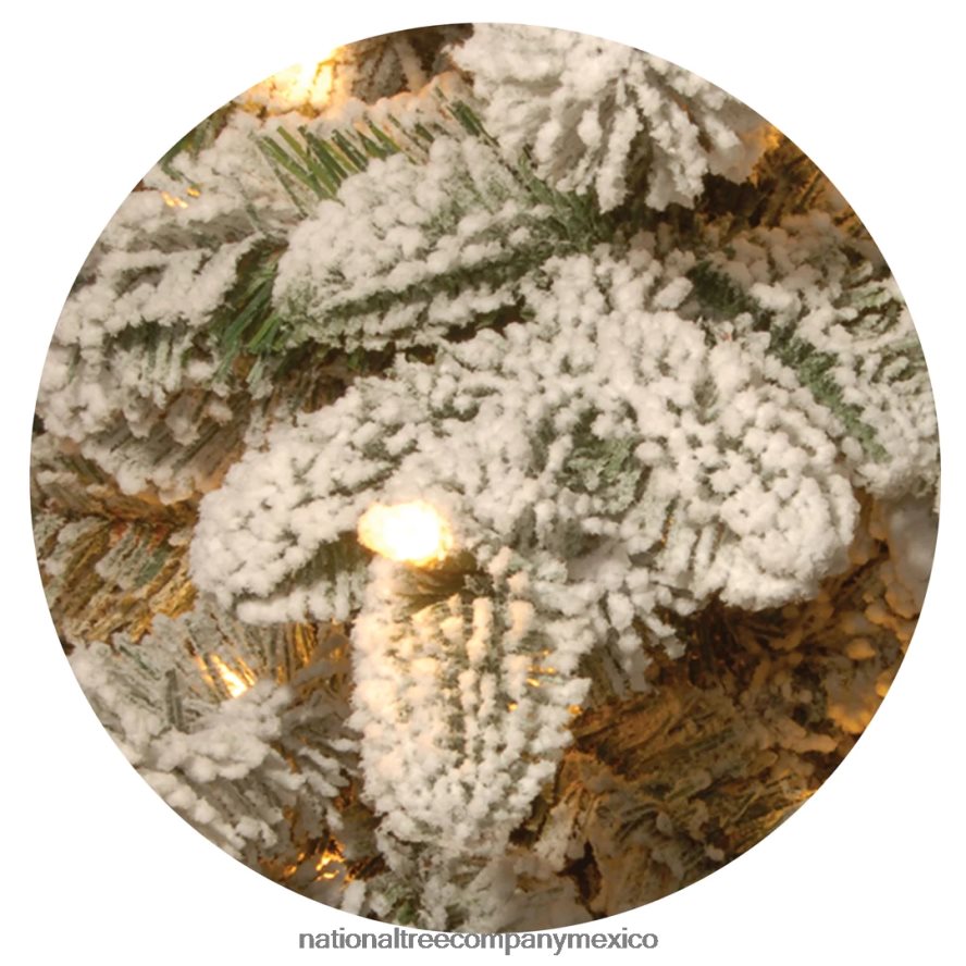 árboles | mx National Tree Company árbol de Navidad artificial preiluminado 'feel real', abeto Everest, luces verdes, blancas, incluye soporte, 7,5 pies 8JB84J128