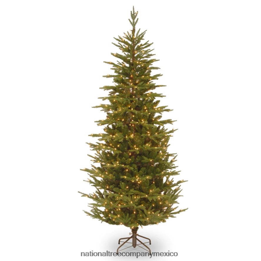 árboles | mx National Tree Company árbol de navidad artificial delgado preiluminado 'feel real', verde, frasier grande, luces blancas, incluye soporte, 7,5 pies 8JB84J15
