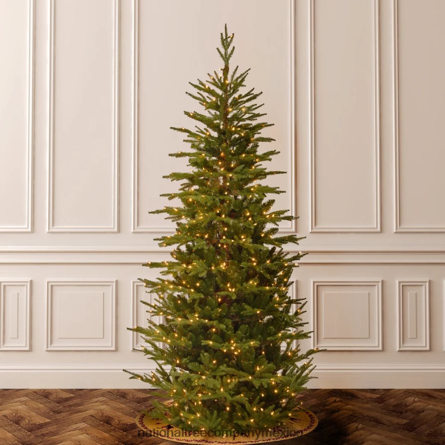 árboles | mx National Tree Company árbol de navidad artificial delgado preiluminado 'feel real', verde, frasier grande, luces blancas, incluye soporte, 7,5 pies 8JB84J15