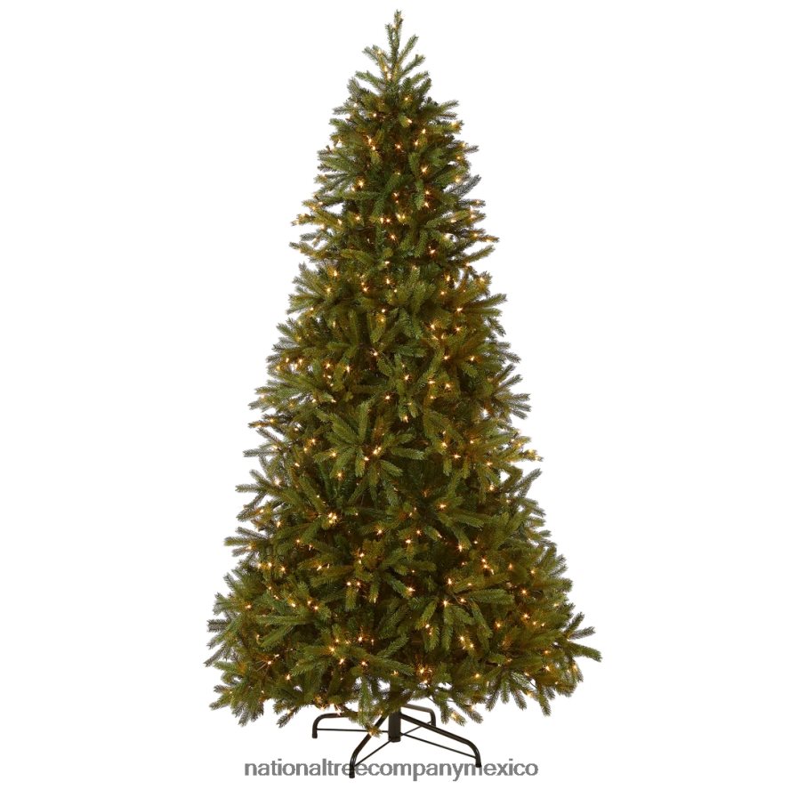 árboles | mx National Tree Company árbol de navidad artificial delgado preiluminado, verde, abeto fraser, 'feel real', luces blancas, incluye soporte, 7.5 pies 8JB84J3