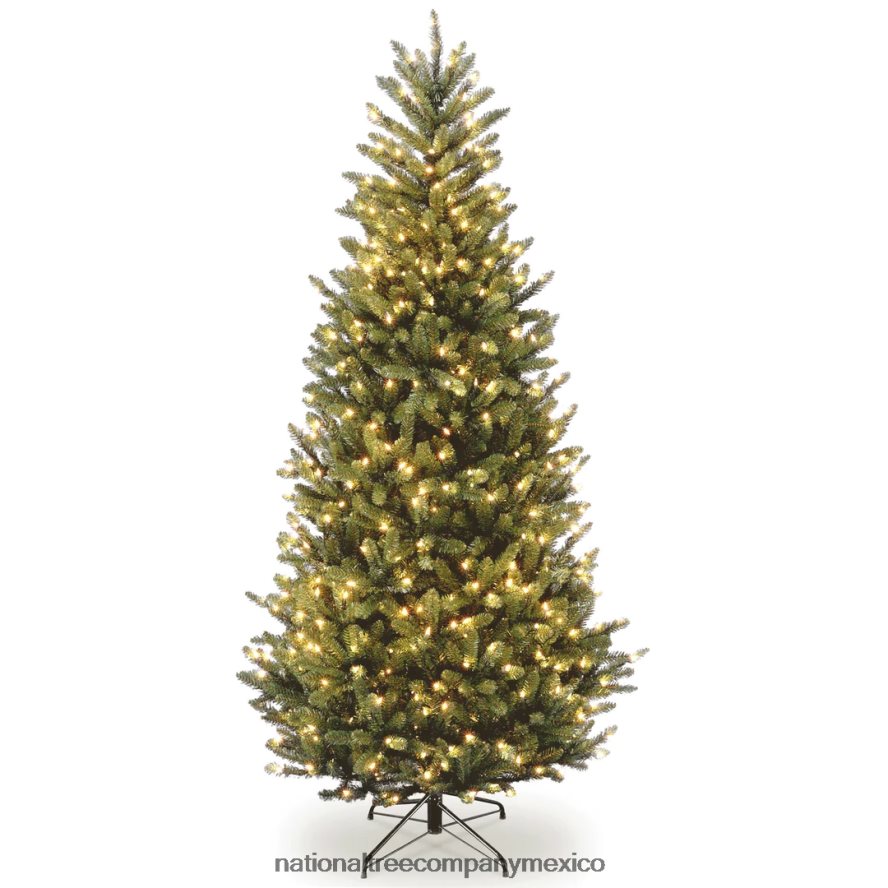 árboles | mx National Tree Company árbol de navidad artificial delgado preiluminado, verde, abeto fraser natural, luces blancas, incluye soporte, 7 pies 8JB84J55