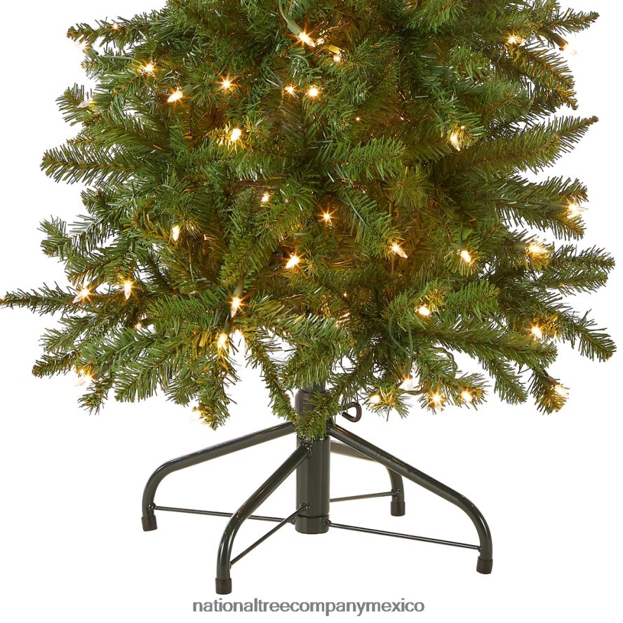 árboles | mx National Tree Company árbol de Navidad delgado artificial preiluminado, verde, abeto Kingswood, luces blancas, incluye soporte, 4.5 pies 8JB84J8