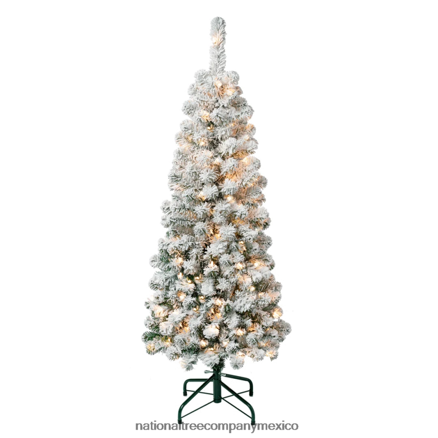 árboles | mx National Tree Company Árbol de Navidad delgado de acacia preiluminado de primeras tradiciones, luces incandescentes transparentes, enchufable, 4,5 pies 8JB84J114