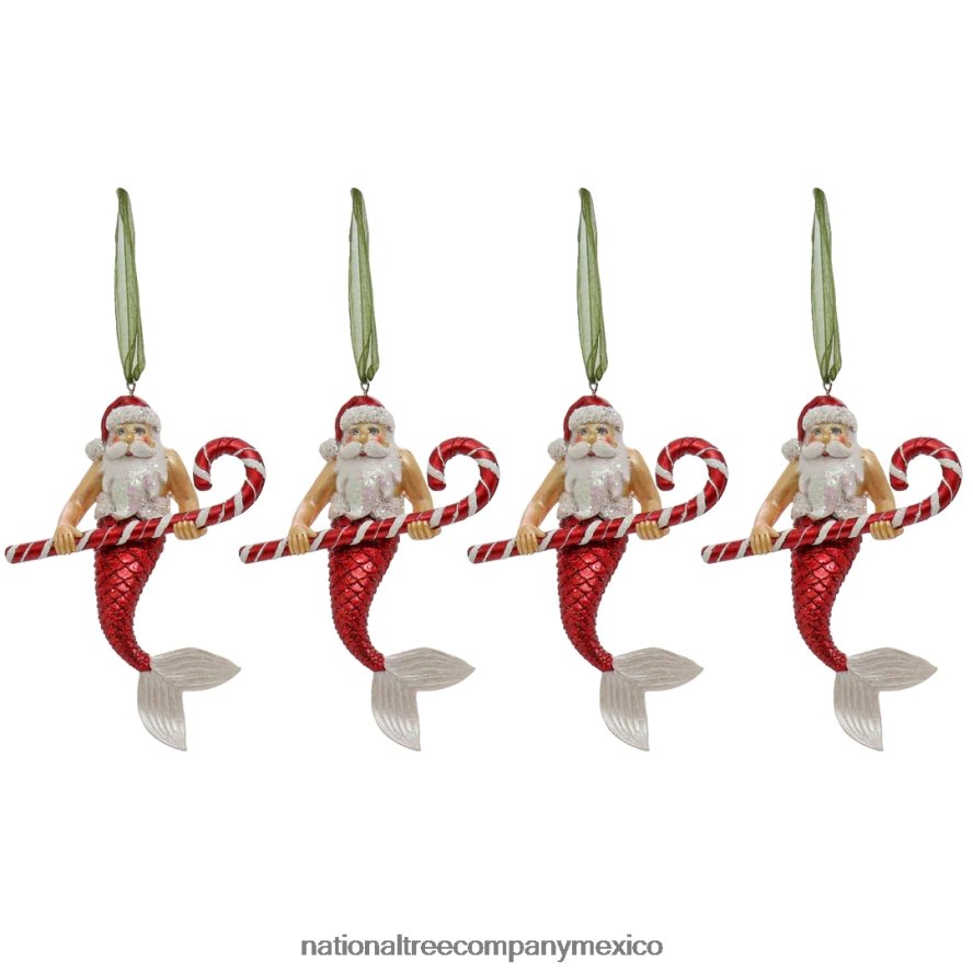 decoración | mx National Tree Company Adornos de Papá Noel Merman de la colección Home HGTV de 4 piezas 8JB84J521