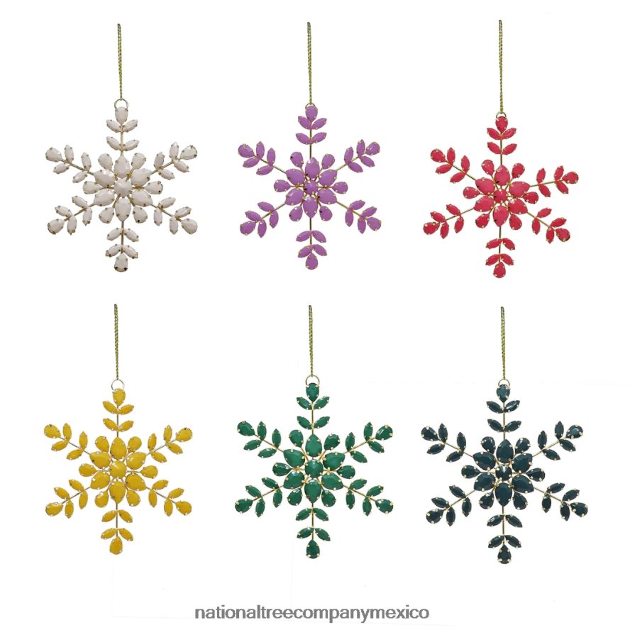 decoración | mx National Tree Company Adornos de copos de nieve con cuentas de la colección Home HGTV de 6 piezas 8JB84J535