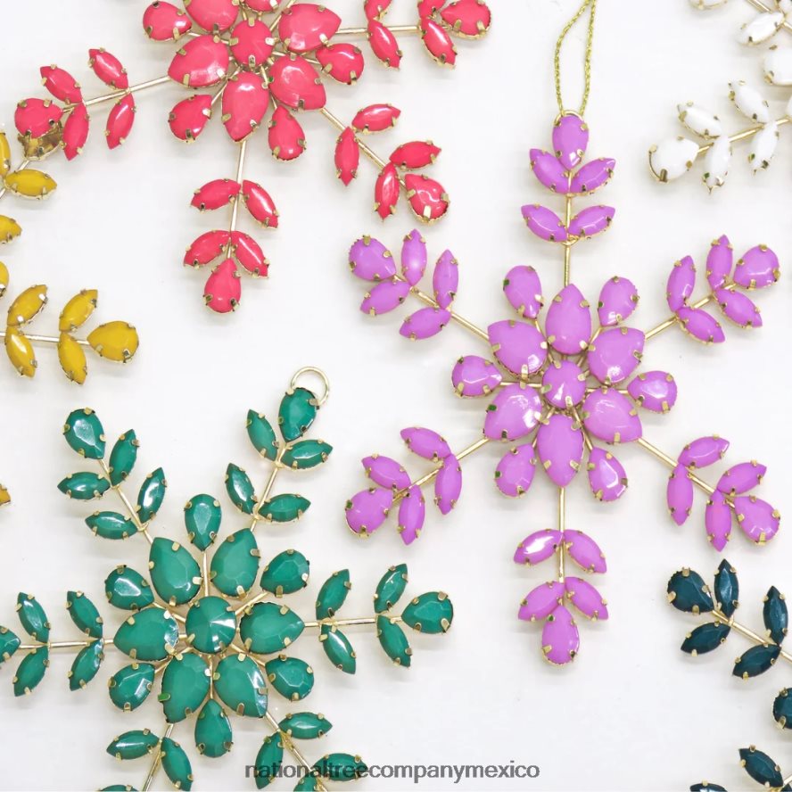 decoración | mx National Tree Company Adornos de copos de nieve con cuentas de la colección Home HGTV de 6 piezas 8JB84J535