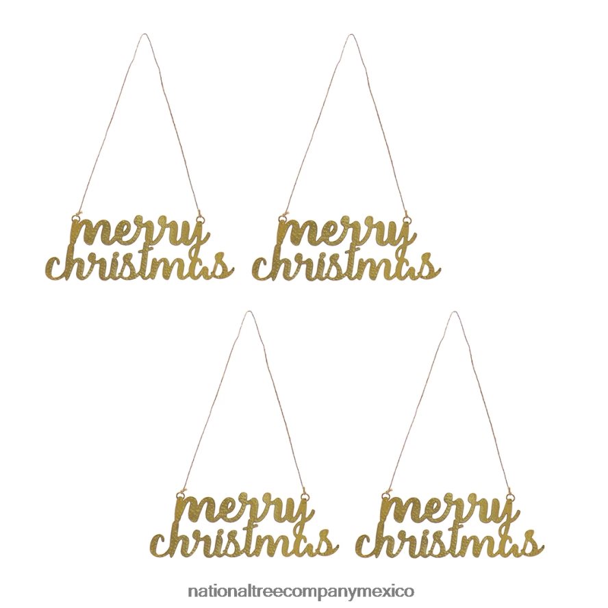 decoración | mx National Tree Company Juego de adornos de metal de Feliz Navidad de 9 "hgtv home collection 8JB84J534