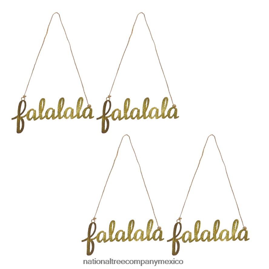 decoración | mx National Tree Company Juego de adornos de metal falalala de colección para el hogar hgtv de 9 " 8JB84J527