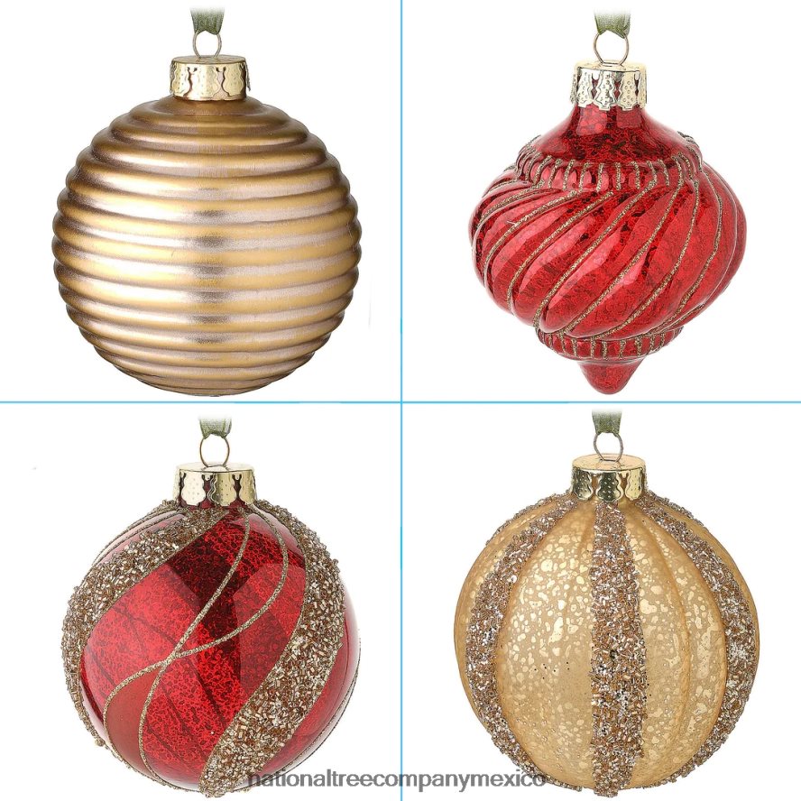 decoración | mx National Tree Company Juego de adornos para árbol de Navidad de 20 piezas, colección Viena Waltz 8JB84J526