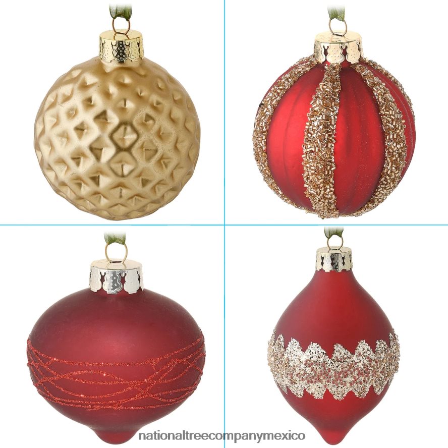 decoración | mx National Tree Company Juego de adornos para árbol de Navidad de 20 piezas, colección Viena Waltz 8JB84J526