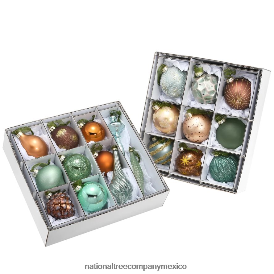 decoración | mx National Tree Company Juego de adornos para árbol de Navidad de 20 piezas, colección alpina 8JB84J586