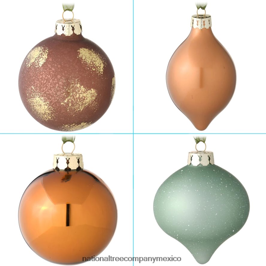 decoración | mx National Tree Company Juego de adornos para árbol de Navidad de 20 piezas, colección alpina 8JB84J586