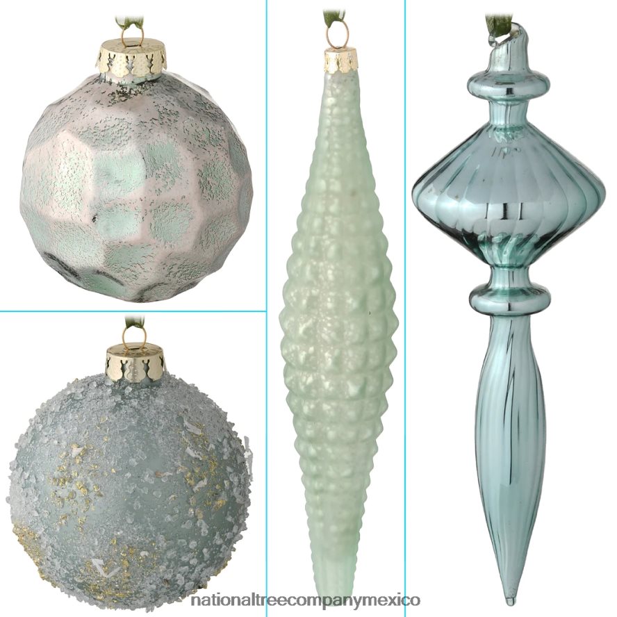 decoración | mx National Tree Company Juego de adornos para árbol de Navidad de 20 piezas, colección alpina 8JB84J586