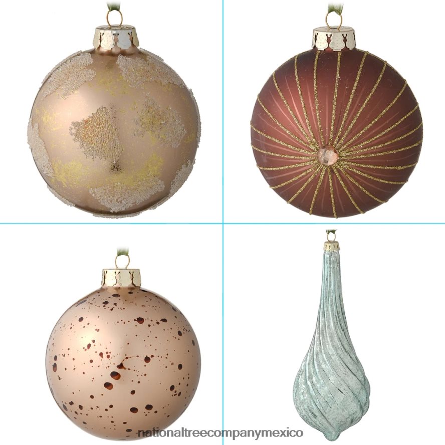 decoración | mx National Tree Company Juego de adornos para árbol de Navidad de 20 piezas, colección alpina 8JB84J586