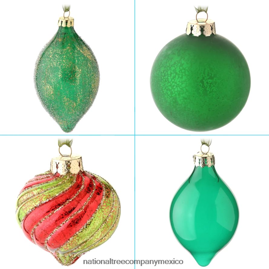 decoración | mx National Tree Company Juego de adornos para árbol de Navidad de 20 piezas, colección de casas rurales 8JB84J540