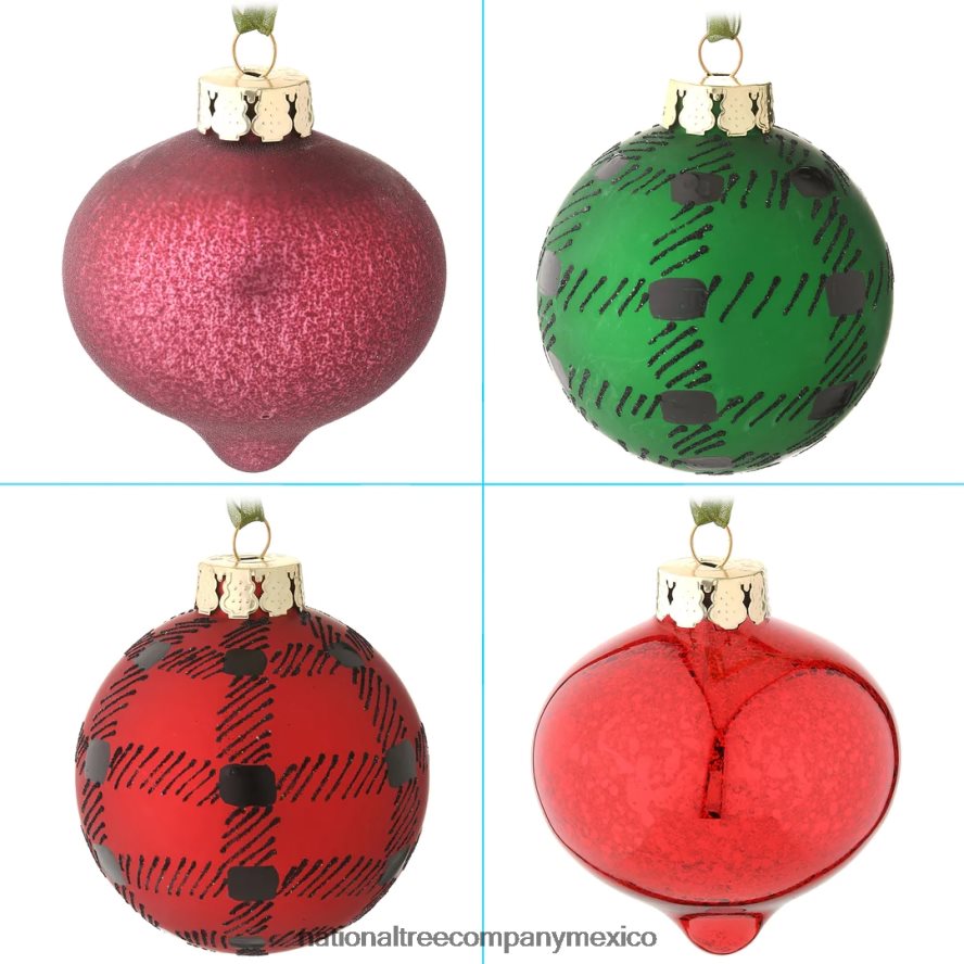 decoración | mx National Tree Company Juego de adornos para árbol de Navidad de 20 piezas, colección de casas rurales 8JB84J540