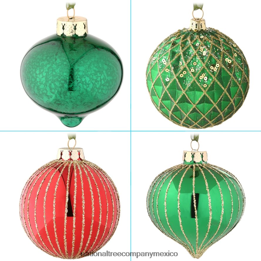 decoración | mx National Tree Company Juego de adornos para árbol de Navidad de 20 piezas, colección de casas rurales 8JB84J540