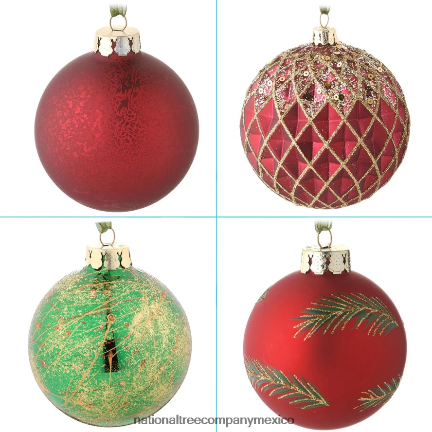 decoración | mx National Tree Company Juego de adornos para árbol de Navidad de 20 piezas, colección de casas rurales 8JB84J540