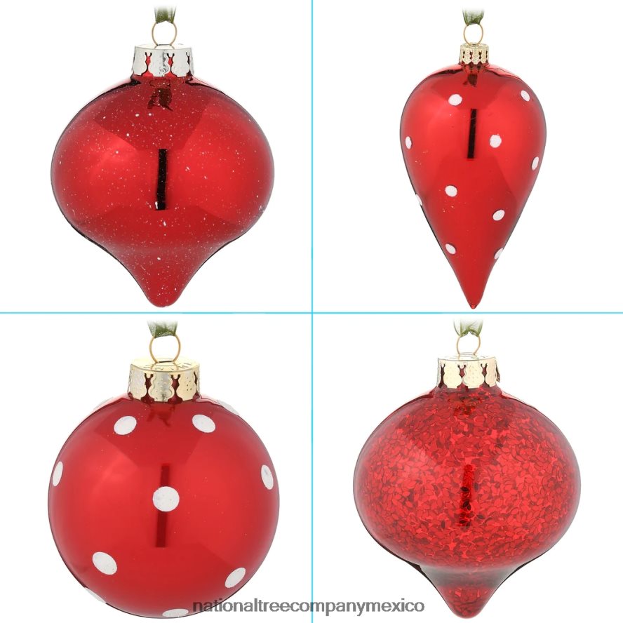 decoración | mx National Tree Company Juego de adornos para árbol de Navidad de 20 piezas, colección general de tiendas 8JB84J530