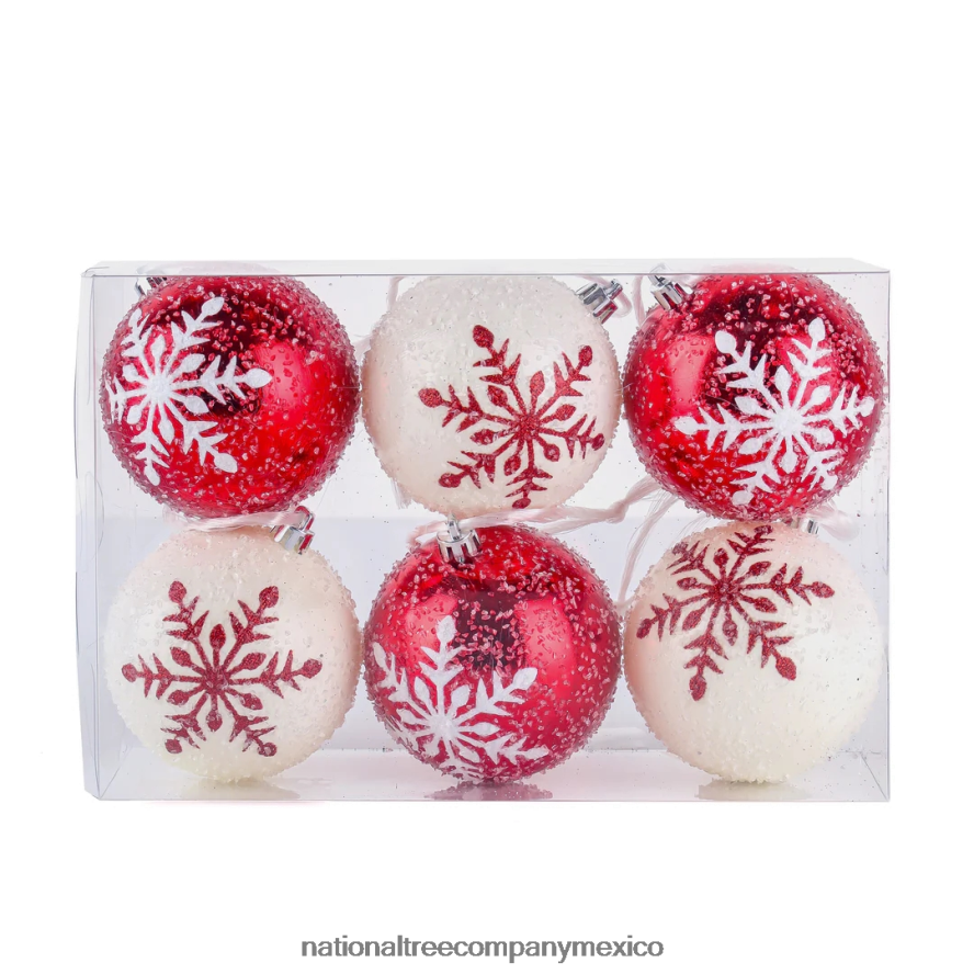 decoración | mx National Tree Company primeras tradiciones 6 piezas adornos de copo de nieve irrompibles 8JB84J518