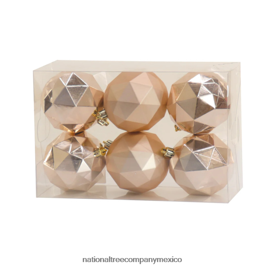 decoración | mx National Tree Company primeras tradiciones 6 piezas de adornos geométricos de plata irrompibles 8JB84J529
