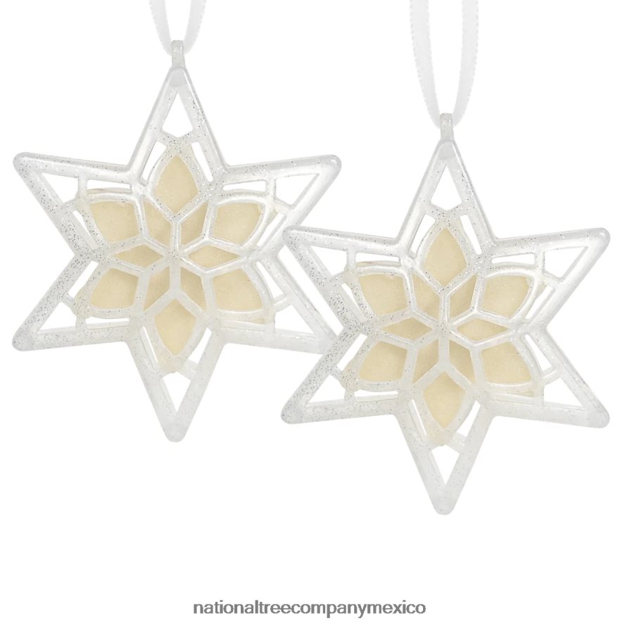decoración | mx National Tree Company Scentsicles, adorno perfumado de estrella, abeto blanco de invierno, paquete de 2 8JB84J543