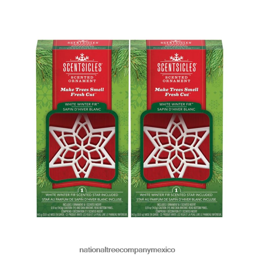 decoración | mx National Tree Company Scentsicles, adorno perfumado de estrella, abeto blanco de invierno, paquete de 2 8JB84J543
