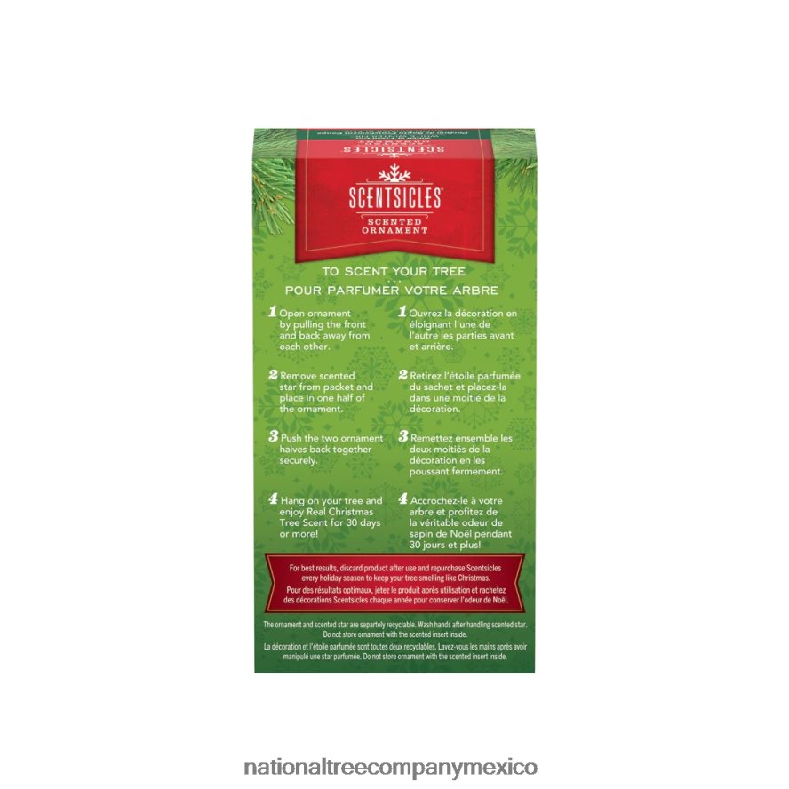 decoración | mx National Tree Company Scentsicles, adorno perfumado de estrella, abeto blanco de invierno, paquete de 2 8JB84J543