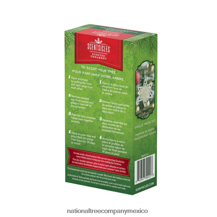 decoración | mx National Tree Company Scentsicles, adorno perfumado de estrella, abeto blanco de invierno, paquete de 2 8JB84J543