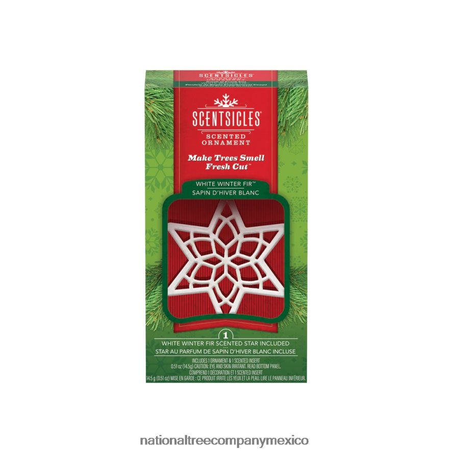 decoración | mx National Tree Company Scentsicles, adorno perfumado de estrella, abeto blanco de invierno, paquete de 2 8JB84J543