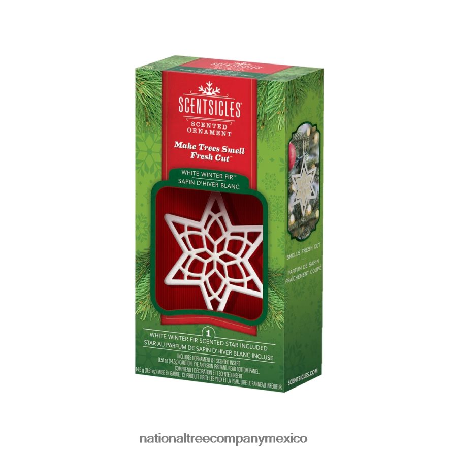 decoración | mx National Tree Company Scentsicles, adorno perfumado de estrella, abeto blanco de invierno, paquete de 2 8JB84J543