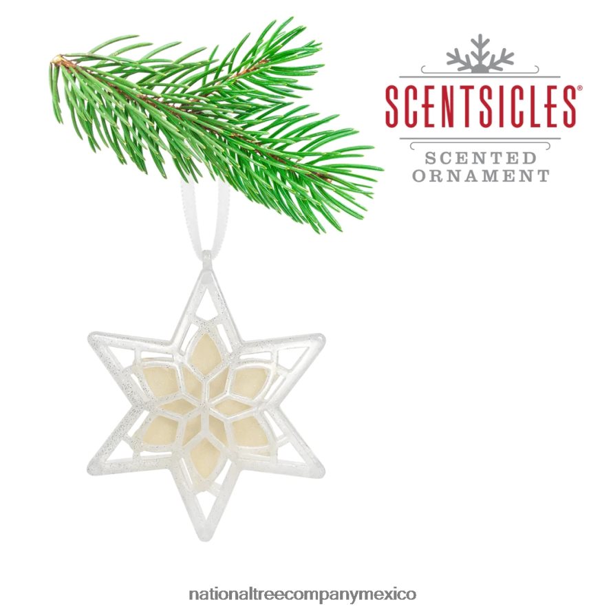 decoración | mx National Tree Company Scentsicles, adorno perfumado de estrella, abeto blanco de invierno, paquete de 2 8JB84J543
