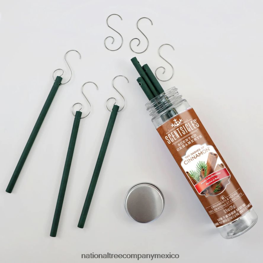 decoración | mx National Tree Company adornos perfumados, paquete de 2, botella de 6 ct, 2 pizcas de canela, palitos de papel con fragancia 8JB84J546